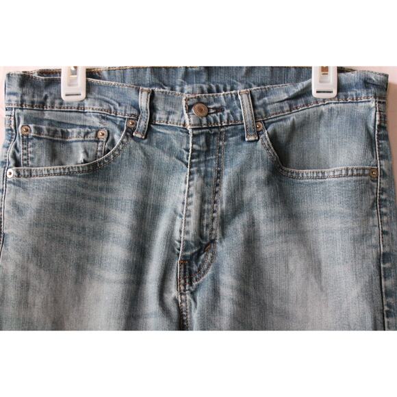LEVIS 505 Men Jeans Size 34x34 Blue/Straight Leg/medium wash denim *Nice - Picture 4 of 10